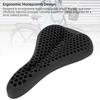 Bike Seat Cushion Cover Silicon Honeycomb Anti Slip Rainproof Ergonomic Bicycle Saddle Cover for Mountain Bikes Road Bikes Black