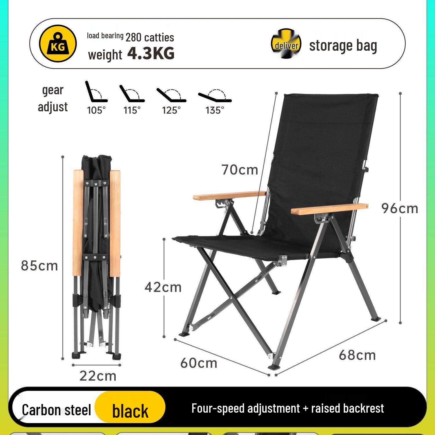 Sea Dog High Back Portable Outdoor Folding Lounger Chair
