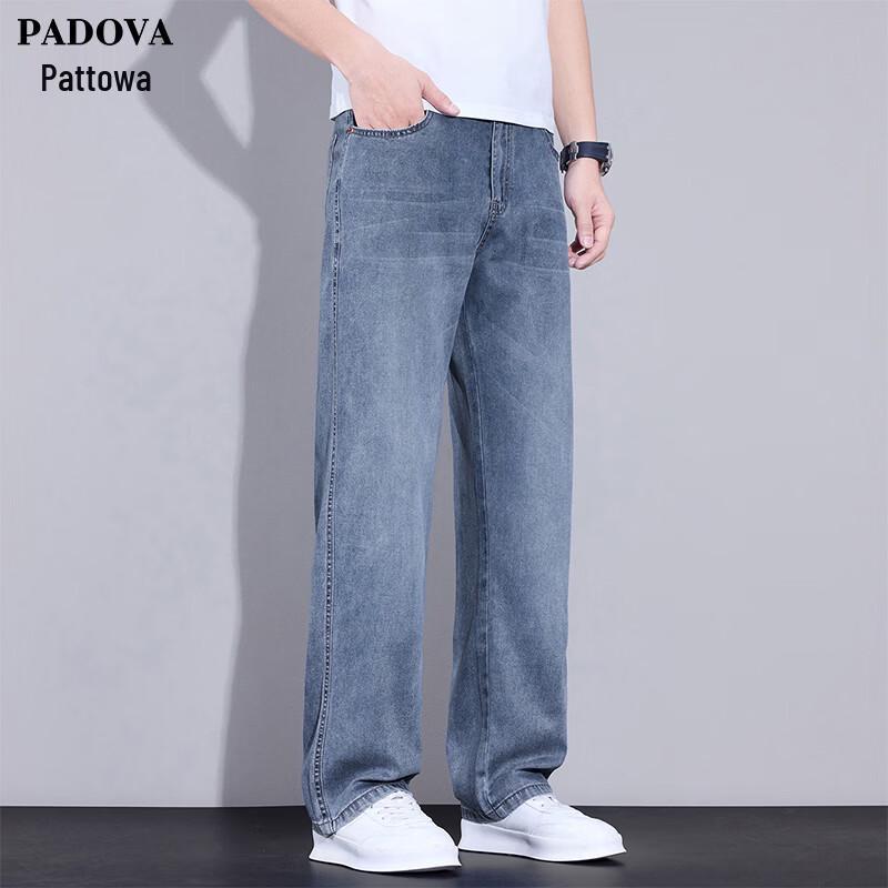 Patova Men s Tencel Lyocell Straight-Leg Casual Jeans 30