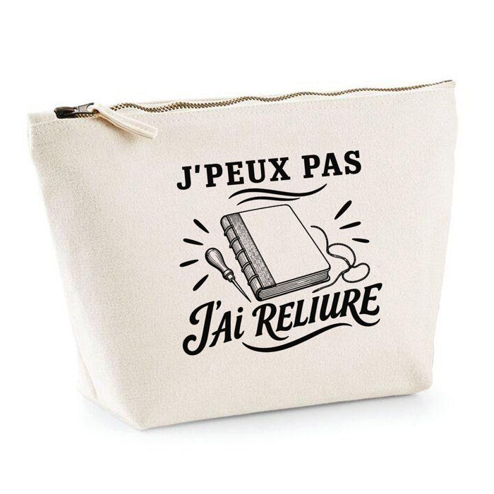 Trousse de toilette - PLANETEE - J’peux pas minimaliste - Beige - 3 L - 100% coton