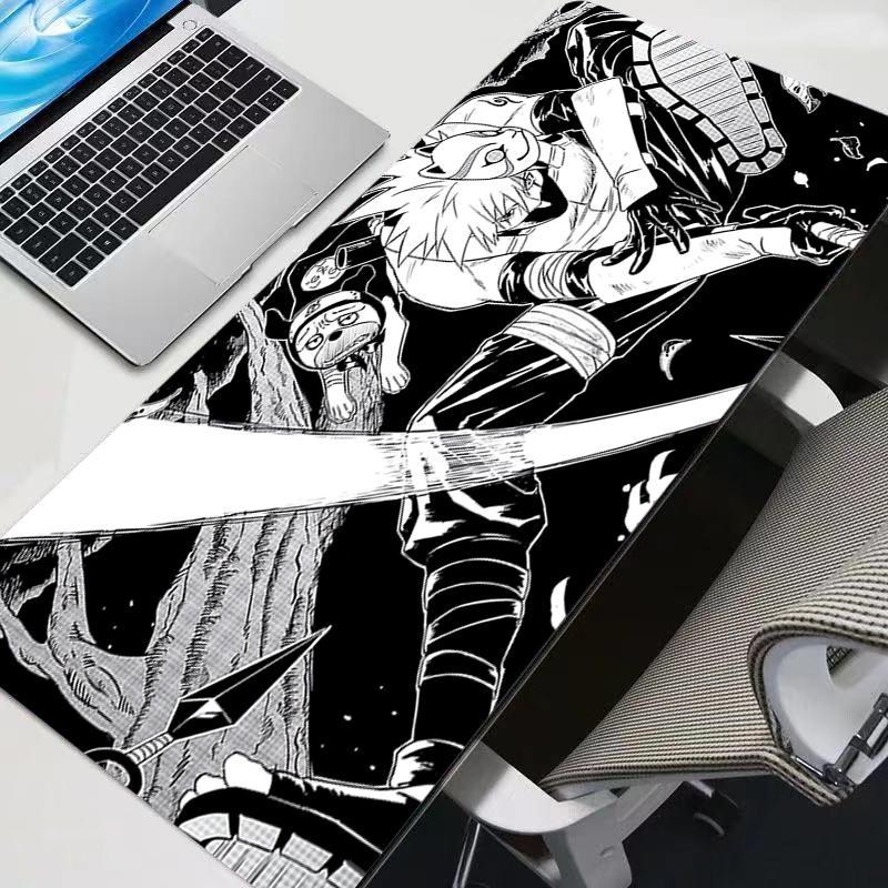 Anime Mouse Pad Naruto Large Gamer Gaming Accessories Speed Keyboard Rubber Locking Edge Desk Mat Office Laptop mousepad