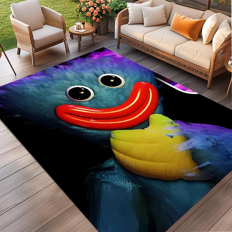Huggy Wuggy Print Rug, Washable Floor Carpet, For Entryway Dorm Laundry Room Office Study, Home Decor Birthday Christmas Gift
