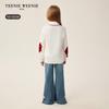 Teenie Weenie Kids Girl's Bow Jacquard Cardigan Sweater