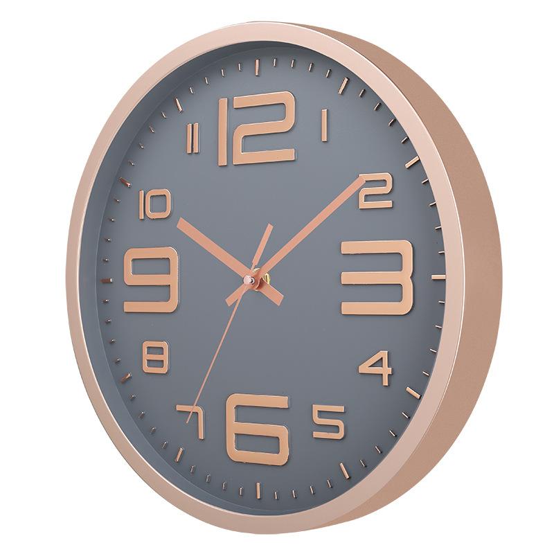 12 Inch 30CM Silent Wall Clock, Creative and Fashionable, Three-dimensional Digital Minimalist Clock for Home Living Room