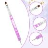 4 Pcs French Gel Nail Art Brush, Double-Ended French Gel Acrylic Nail Brush with Dotting Tool, Professional Manicure Tool for Manicure Cuticle Clean