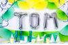 Balon Foliowy Litera "T" Srebrny 35 Cm