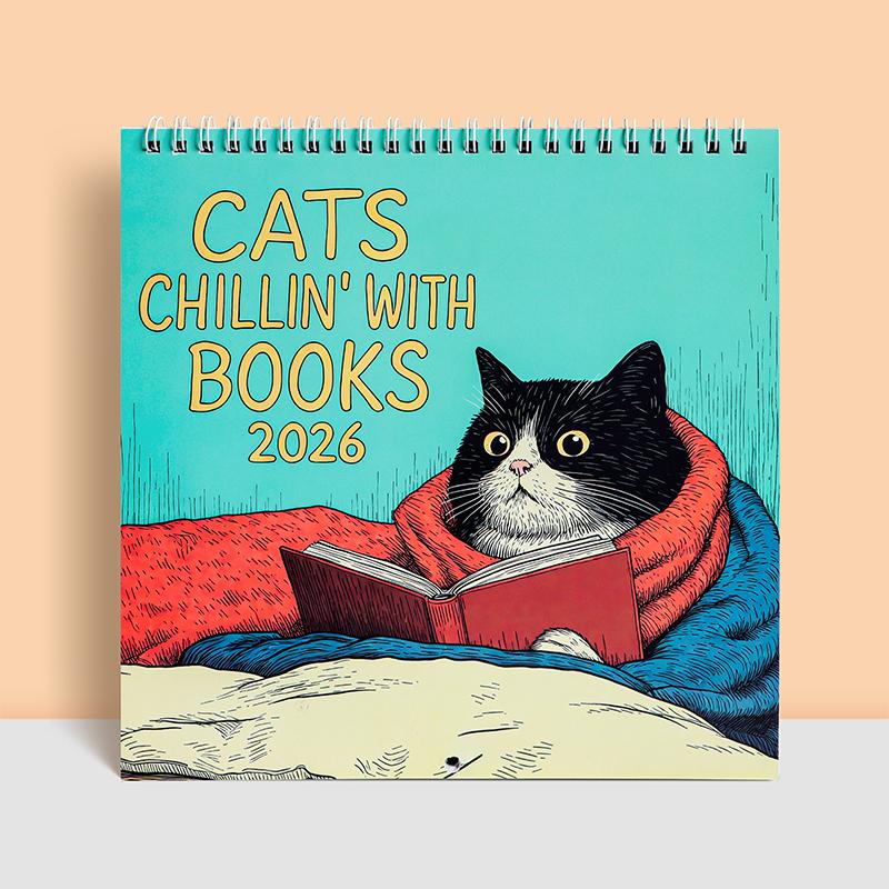 Monthly Wall Calendar Cute Cat Design Hangable 2026 Wall Calendars for Living Room Bedroom Home Wall Decor for Cat Lover