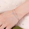 Banyan Tree S925 Silver Double-Layer Snowflake Bead Bracelet - Women's Light Luxury Gift Jewelry
