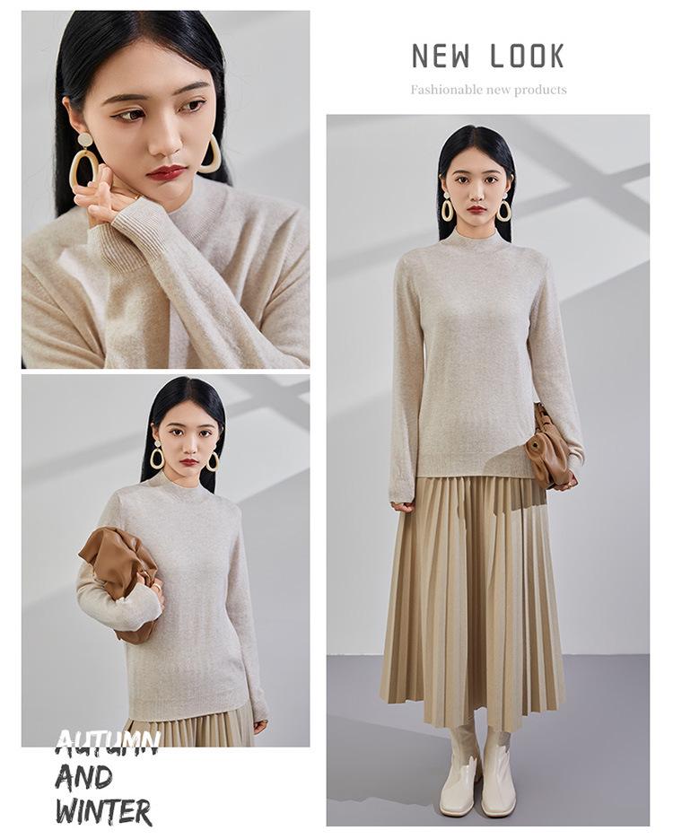 Women's Loose Cashmere Sweater - 2025 Autumn/Winter Fashion, Round Neck, Long Sleeve Knit Pullover.