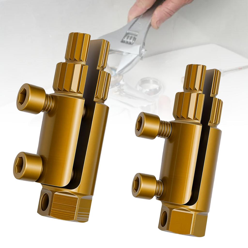 2 Set Broken Pipe Thread Extractor Tool Alloy Steel Pipe Nipple Remover Set for 1Celsius2 3Celsius4 1 Inch Pipe