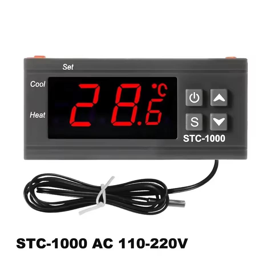 

STC-1000 STC-3000 STC-3008 STC-3018 Светодиодный цифровой контроллер температуры Термостат Терморегулятор Инкубатор 12В 24В 110В 220В