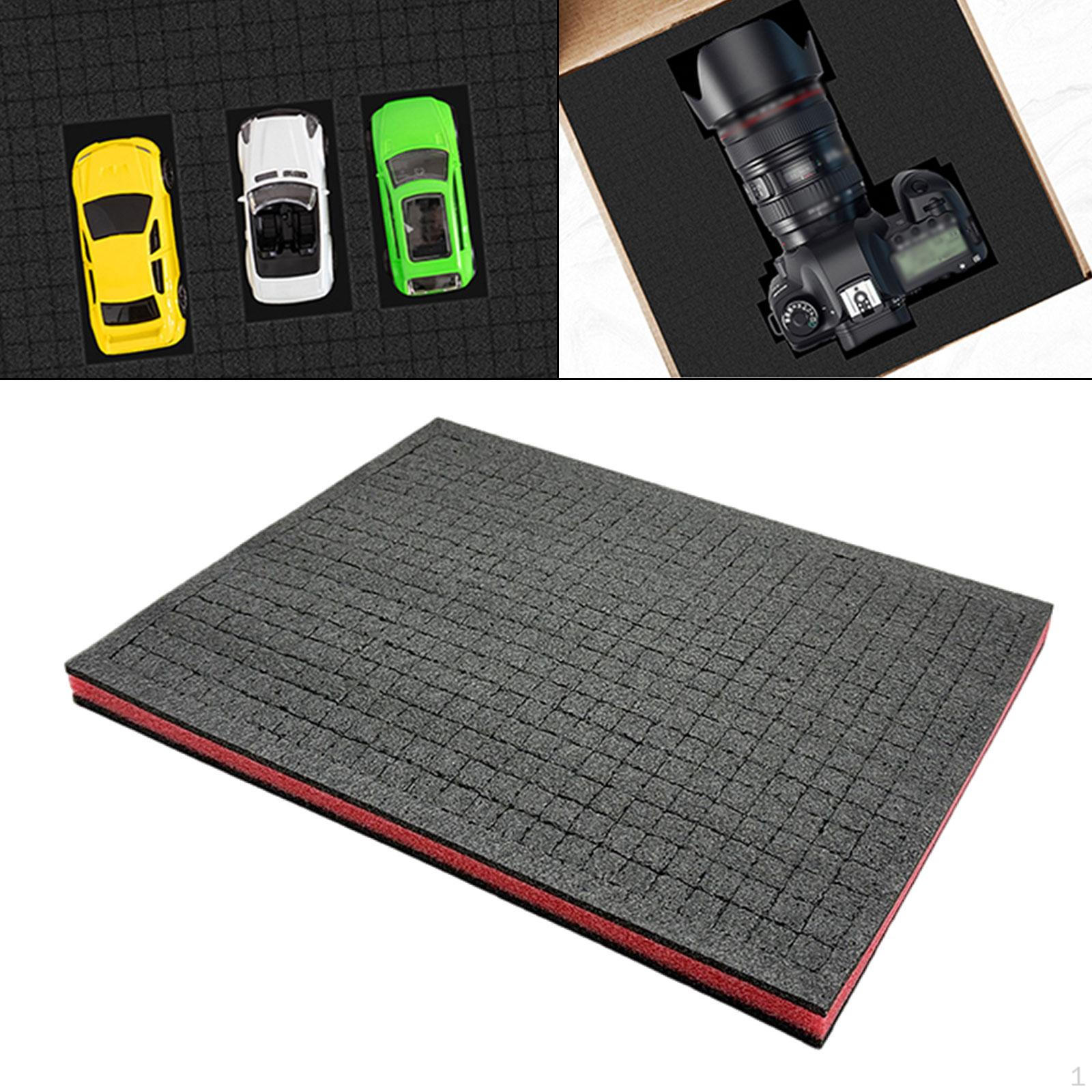 

Пена для ящика с инструментами, Лист-органайзер, Вставки-подкладки для кейса, для транспортировки blackred black 2.5CM