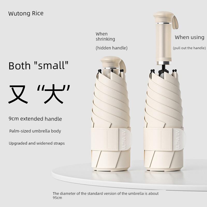 Compact Portable Umbrella for Women, Sun Protection, Uv Protection, Sunshade Umbrella, Large Size, 50% off Umbrella, Dual-Use for Sun and Rain