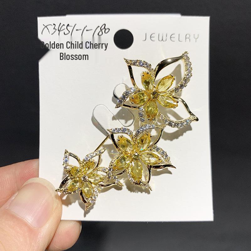 Bo Xin Yun Cherry Blossom Brooch: Exquisite Fairy Design for Evening Gowns