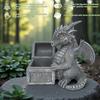 Solar Powered Moon Lamp, Outdoor Garden Decoration,Resin Dragon Sculpture Ornament Craft Ornament Art