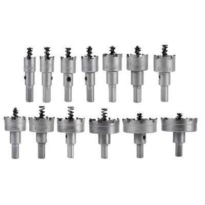 13-teiliges Set 16 18 20 22mm Hartmetallspitze TCT Bohrer Lochsägen-Set Edelstahl