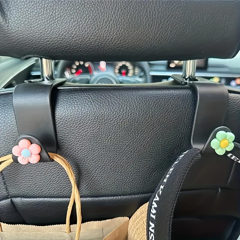 1Pcs Cute Flower Pattern ABS Seat Headrest Hangers for Vehicle Interior Organization