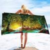 Oversize Beach Towel, Extra Large Towels,Forest Print Cool Travel Pool Towel,Soft and Quick Dry Swim Towels for Women and Girls