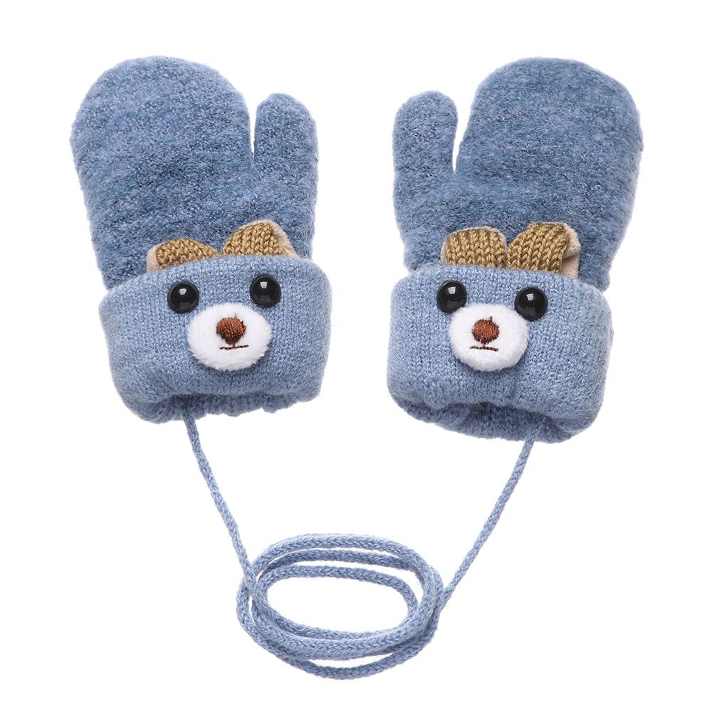 Winter Elastic Baby Newborn Cute Cartoon Kids Gloves Knitted Mittens Thick Warm