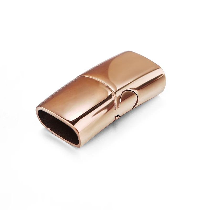316 Stainless Steel Magnetic Clasp Leather Bracelet, DIY Jewelry Accessory, Flat Buckle Woven Cord.