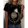 Cartoon animals funny women's T-shirt cartoon characters cute 3d printing T-shirt casual short-sleeved top