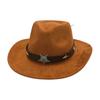 Spring And Summer Suede Men'S And Women'S Felt Hats Outdoor Riding Jazz Hats Scalper Head Belts Western Cowboy Hats