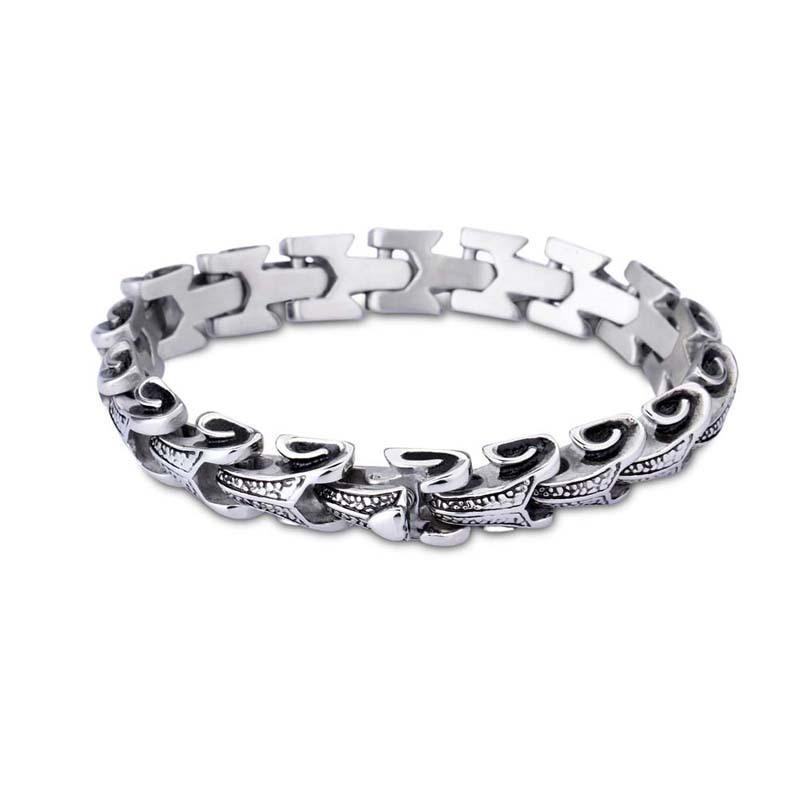 Korean Style Trendy Dragon Bone Stainless Steel Men's Titanium Bracelet
