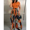 Women's Sleeveless Printed Fashion Set with Versatile Wide-Leg Pants