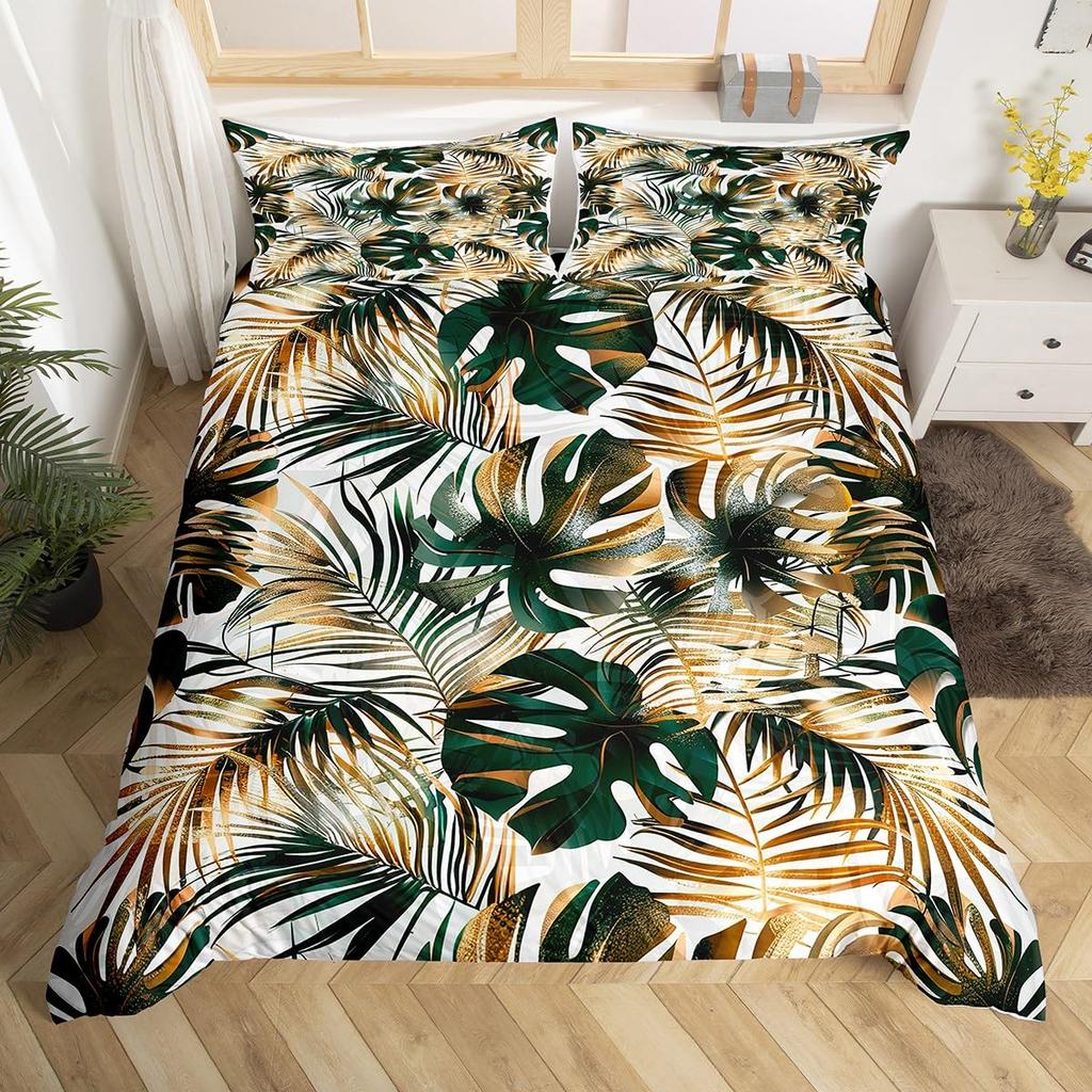 Hawaiian Summer Beach Duvet Cover Exotic Tropical Seascape Bedding Set Microfiber Palm Trees Comforter Cover For Kids Adult Room