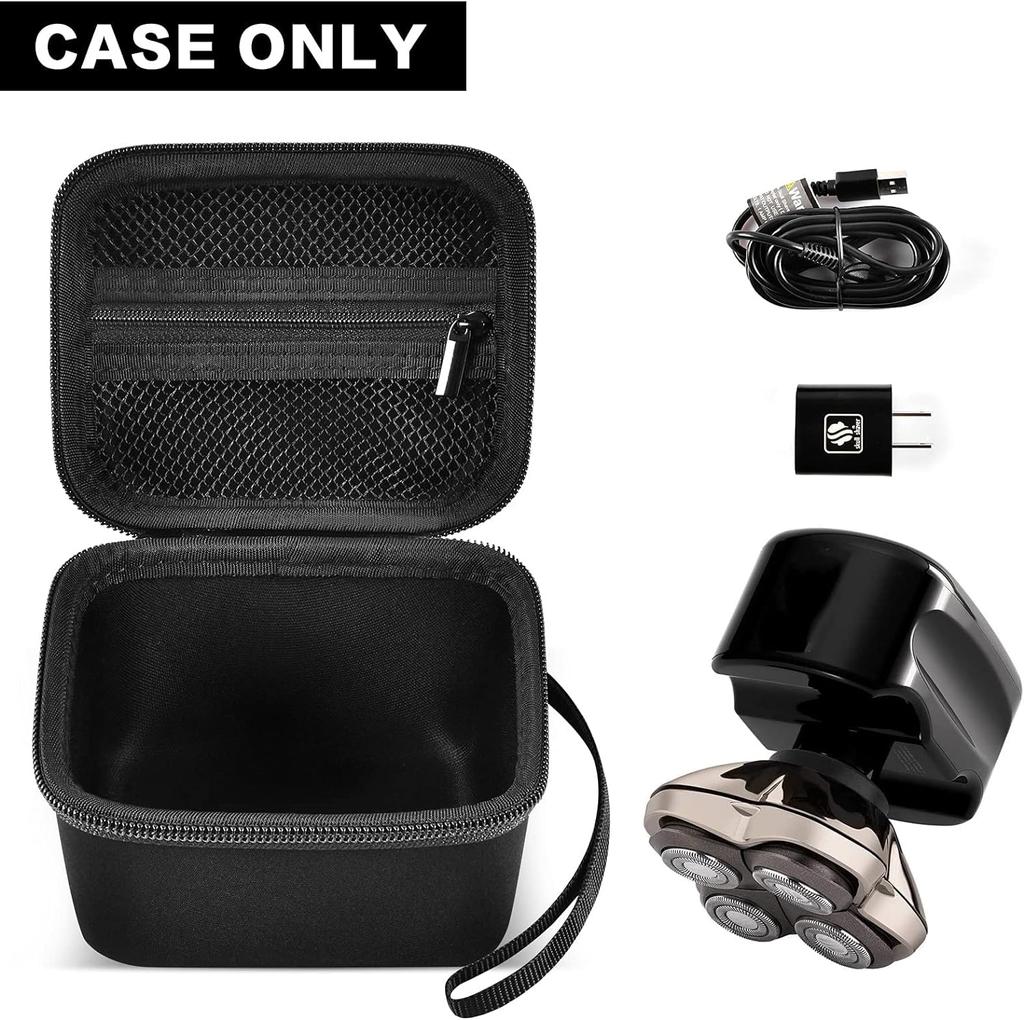 Case Compatible with Skull Shaver Electric Pitbull Pro Razor, Men Head Shavers Storage Bag with Zipper,Black-Only Box