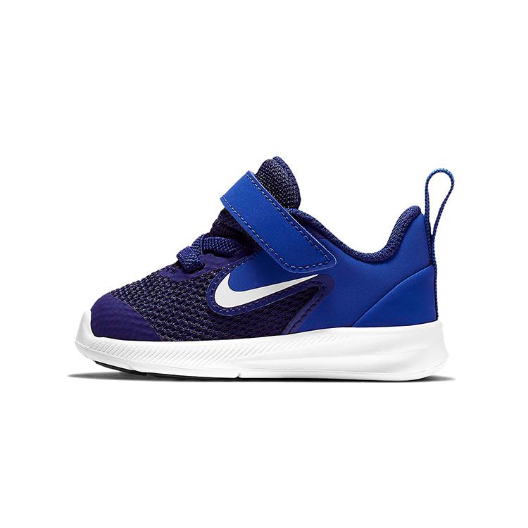 Детские кроссовки Nike Downshifter 9, нескользящие, с амортизацией, износостойкие, низкие, для малышей, темно-синие, для младенцев и малышей, AR4137-400 23.5