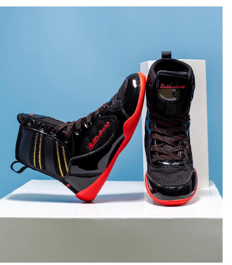 Men's and Children's High Top Wrestling and Boxing Shoes for Indoor Training