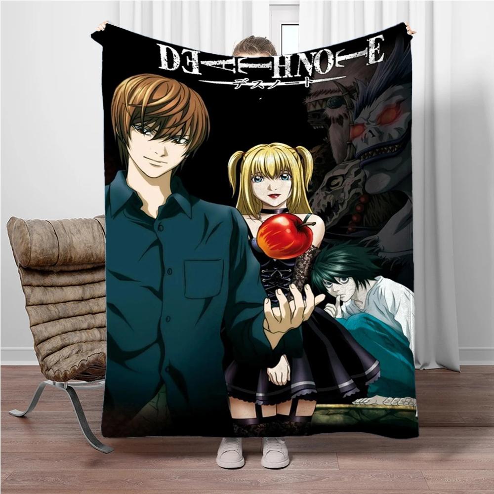 Japanese Anime Blanket DEATH-NOTE Children Warm Soft Blankets for Sofa Bed Cover Blanket Suitable for Birthday Souvenir Gifts