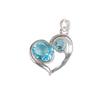 Himmelblauer Topas Edelstein 925 Gestempeltes Silber Schmuck Stilvoller Anhänger Geschenk für Ehefrau CP-3-8