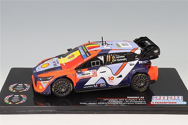 IXO Hyundai i20 N Rally1 Hybrid 2024 Rally Japan Videga World Champion Edition 1/43 #11 T. Neuville/M.