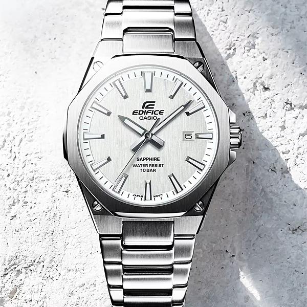 Casio Men's EDIFICE EFR-S108DJ-7AJF [EDIFICE 3-Hand Analog Mens Metal Band] Round Watch Silver