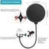 NEEWER Microphone Pop Filter Pop Screen Compatible with Blue Yeti and Other Microphones