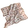 Spring New Pony Printed Mulberry Silk Silk Scarf Women's Premium Versatile Crepe Satin Square Scarf Silk Gifts