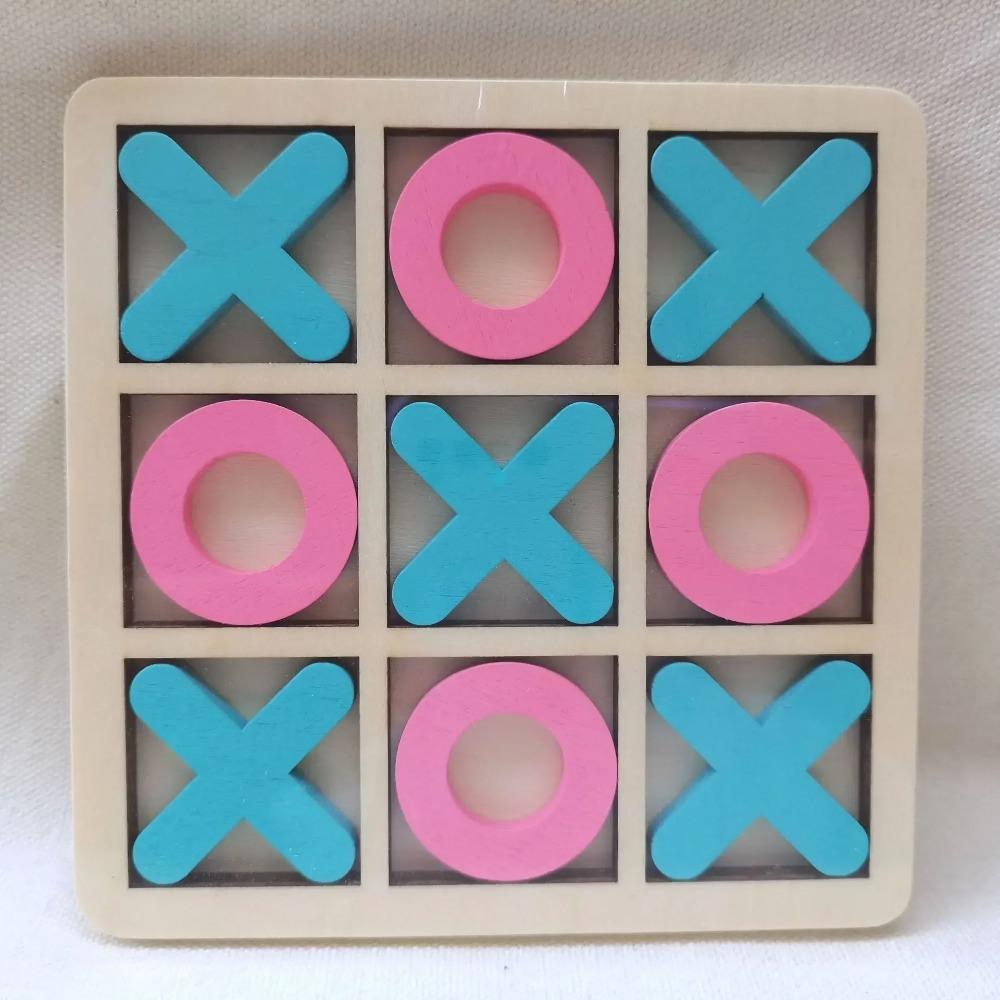 Children's Logical Thinking Mental Board Game Parent-child Early Education XO Chess Puzzle Toddler Toys Wooden