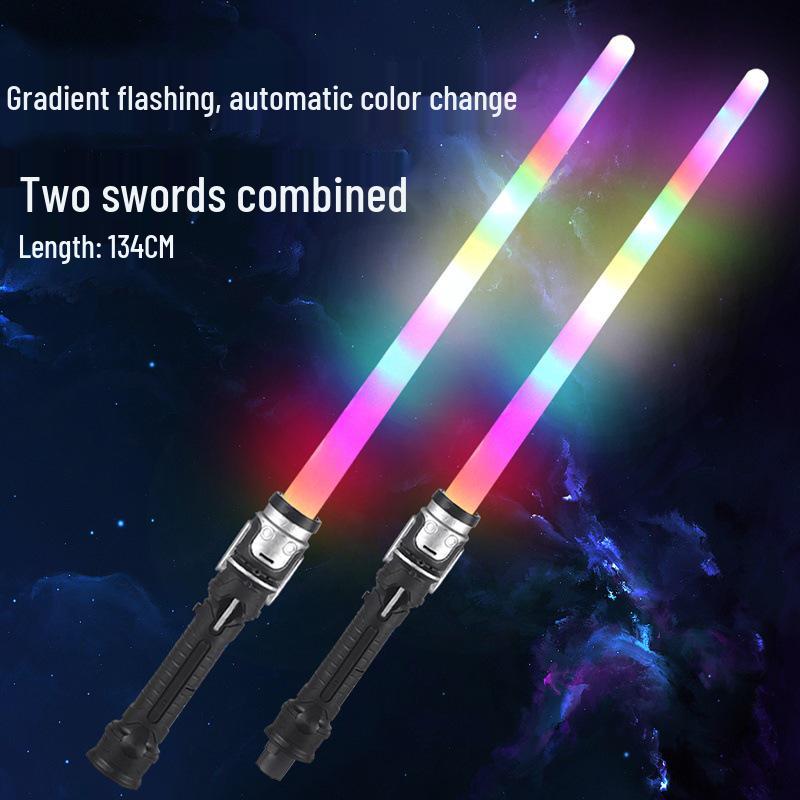 Men's & Children's Telescopic Seven-Color Laser Sword - Flashing Light for Street Vending & Night Markets