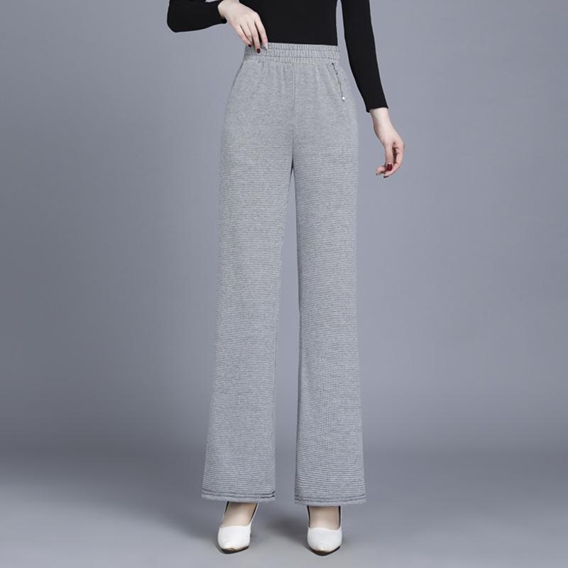 2025 Women's High Waist Wide Leg Pants - Fashionable Slimming for Spring and Autumn, Perfect for Middle-Aged and Elderly Casual Wear.