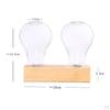 Vase Wooden Desktop Glass Holder For