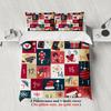 MERRY Christmas Bedding Set 3D Printed Duvet Cover Set Soft Single Double Size Bed Set 2026 Christmas Calendar Home Decorations