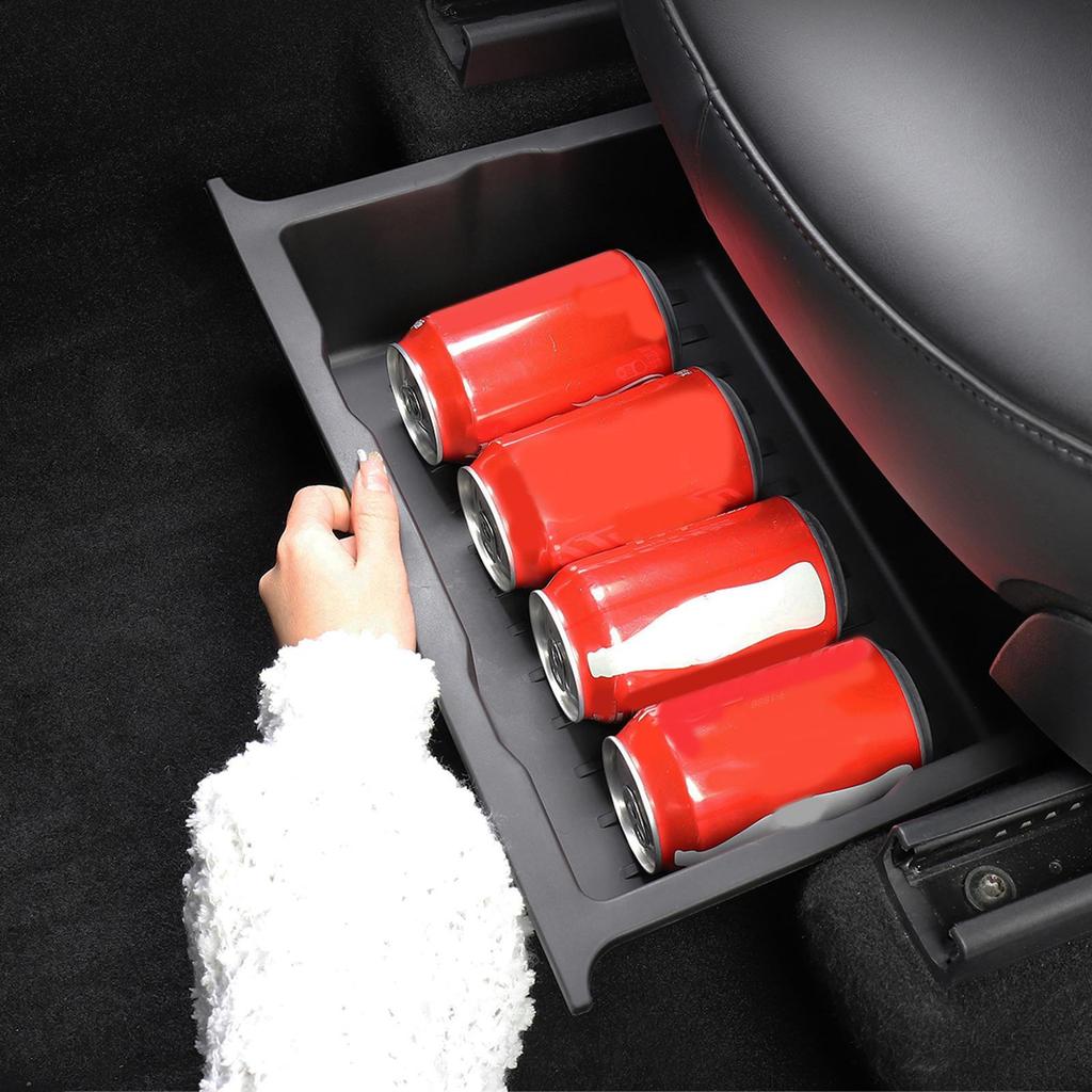 Car Under Seat Storage Box Drawer Hidden Tray for Model Y Replace Parts