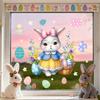 PVC Wall Stickers Self-Adhesive Festival Party Sticker New Flower Rabbit Sticker  Wall Decoration