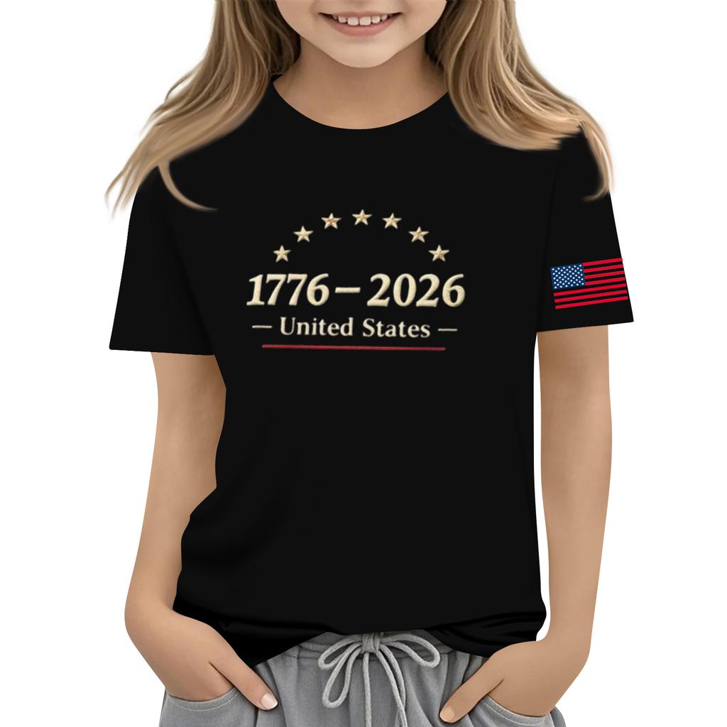 Lässiges Kinder-T-Shirt mit Rundhalsausschnitt, modisches Oberteil