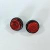 Self-Adhesive Round Red Reflectors 2Pcs High Brightness Safety Markers for Bicycles Motorcycles Electric Scooters
