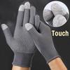 Non-slip TouchScreen Nylon Gloves for Men Women In Summer Outdoor Cycling Work Fitness Breathable Non-slip Dispensing Gloves