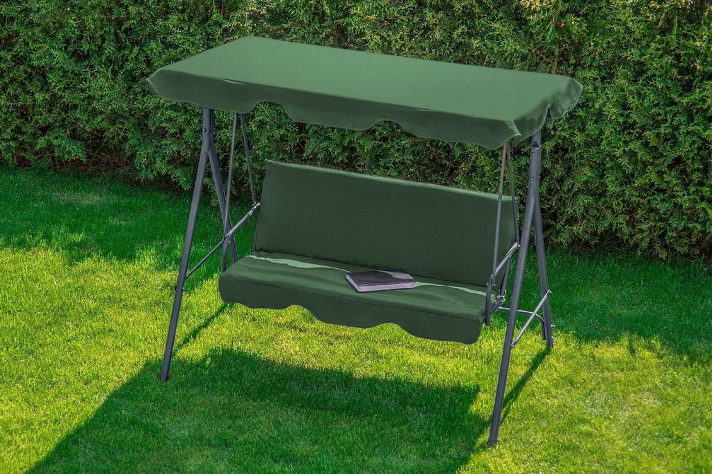 3-sitzige Gartenschaukel, grün