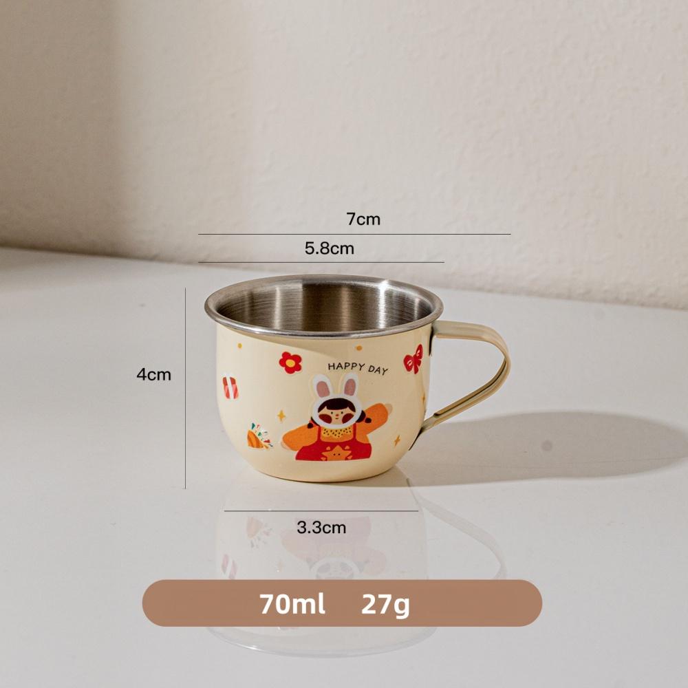 70ML Stainless Steel Espresso Cup with Handle  Double Wall Insulated Cups Demitasse Cups Coffee Cup